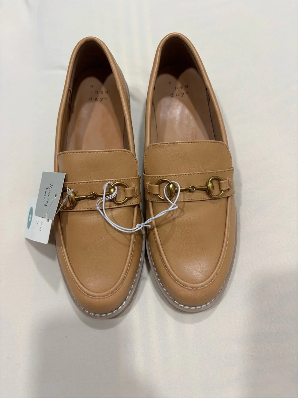 a new day Tan Bit-Detail Loafers for Women shoes